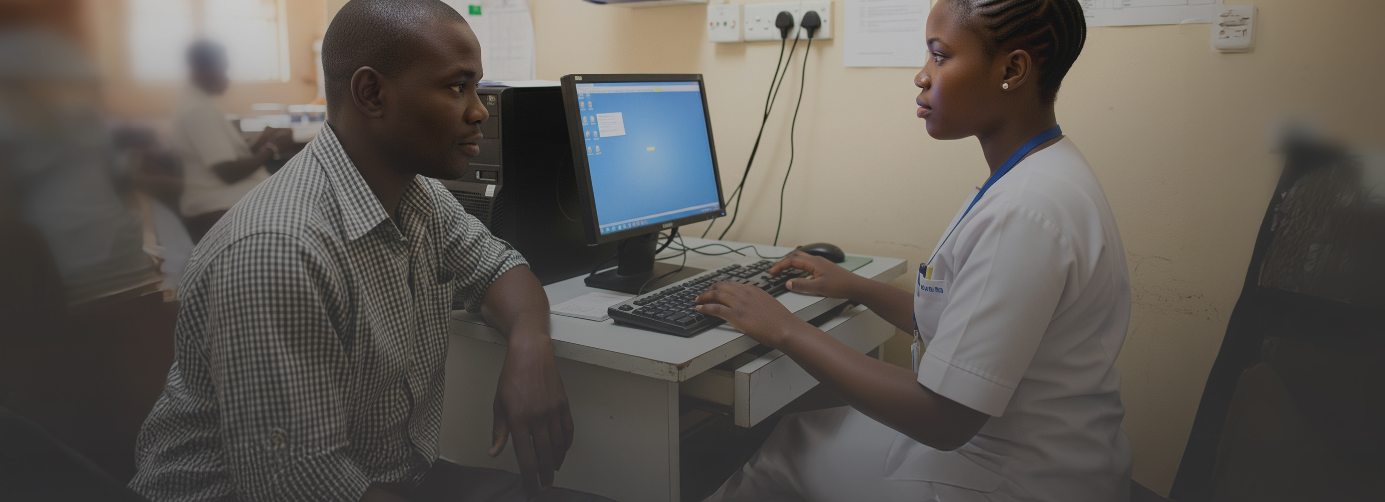 Patient receiving care in a low resource setting